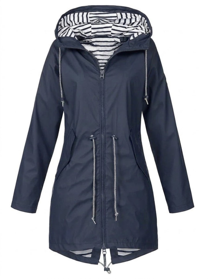 Margaret | Imperméable élégant à capuche avec cordon de serrage
