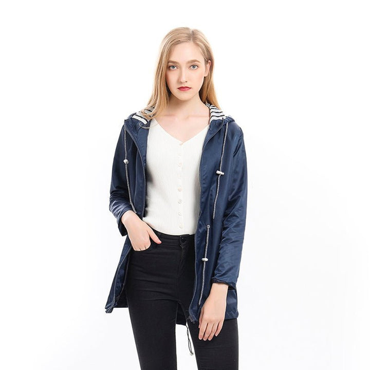 Margaret | Imperméable élégant à capuche avec cordon de serrage