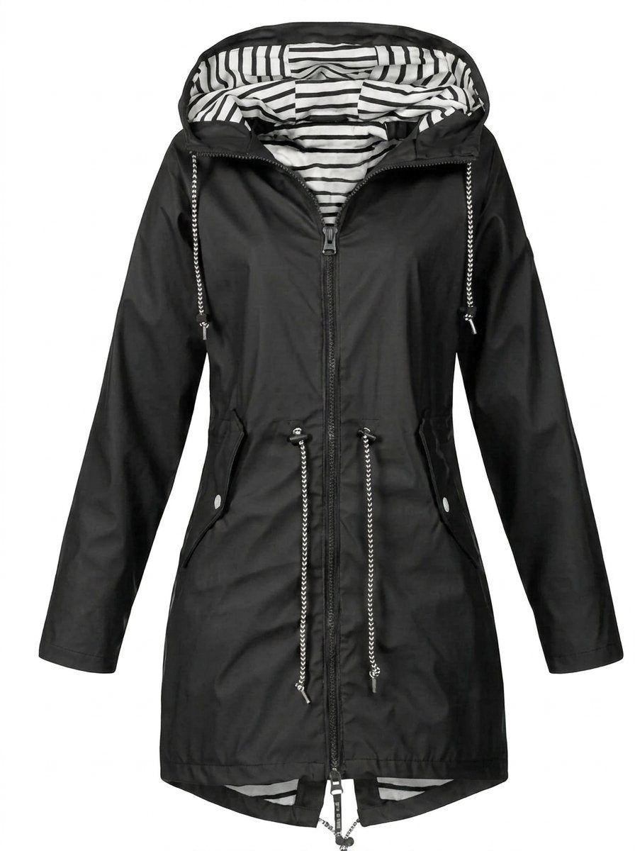 Margaret | Imperméable élégant à capuche avec cordon de serrage