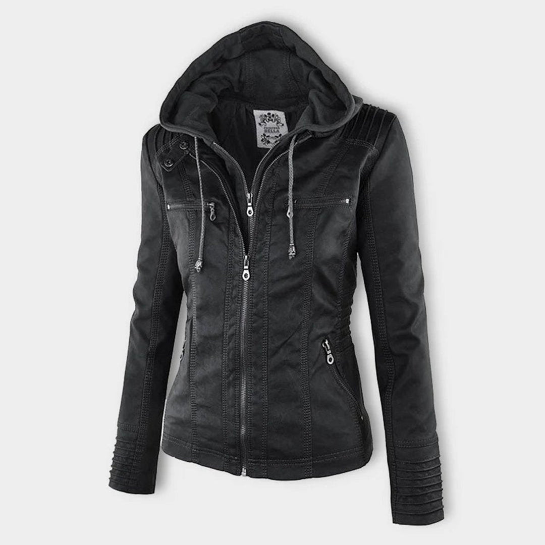 Lucinda | Veste moto à capuche avec capuche amovible