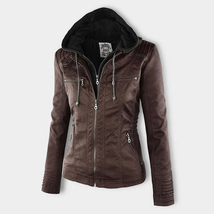Lucinda | Veste moto à capuche avec capuche amovible
