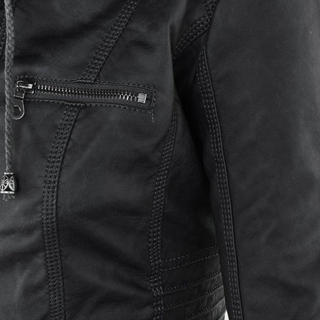 Lucinda | Veste moto à capuche avec capuche amovible