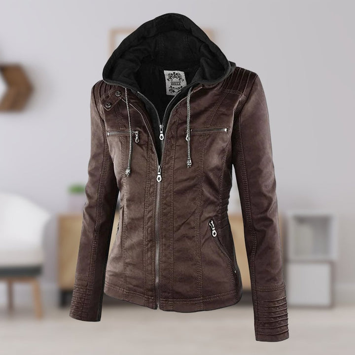Lucinda | Veste moto à capuche avec capuche amovible