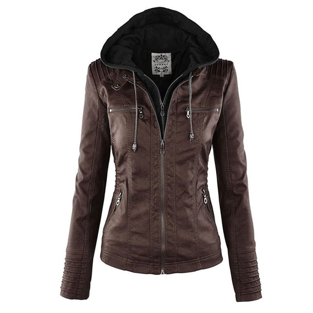 Lucinda | Veste moto à capuche avec capuche amovible
