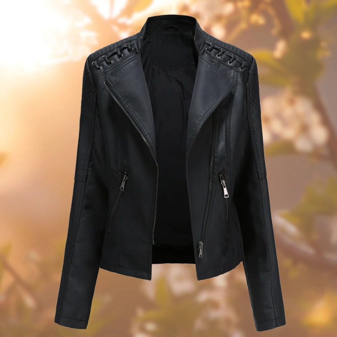 Valentina | Veste zippée élégante inspirée du style motard