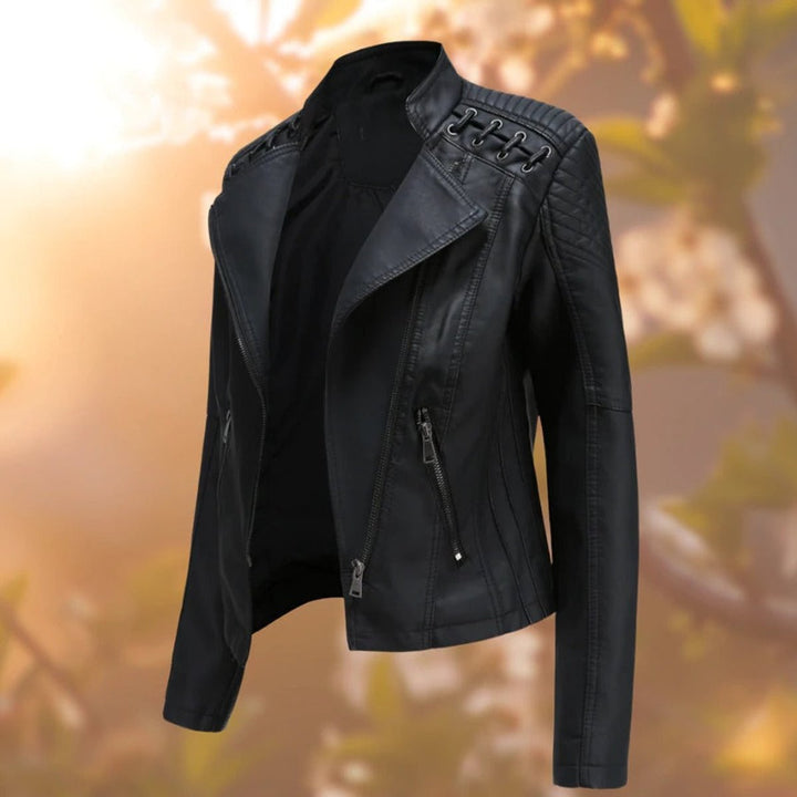 Valentina | Veste zippée élégante inspirée du style motard