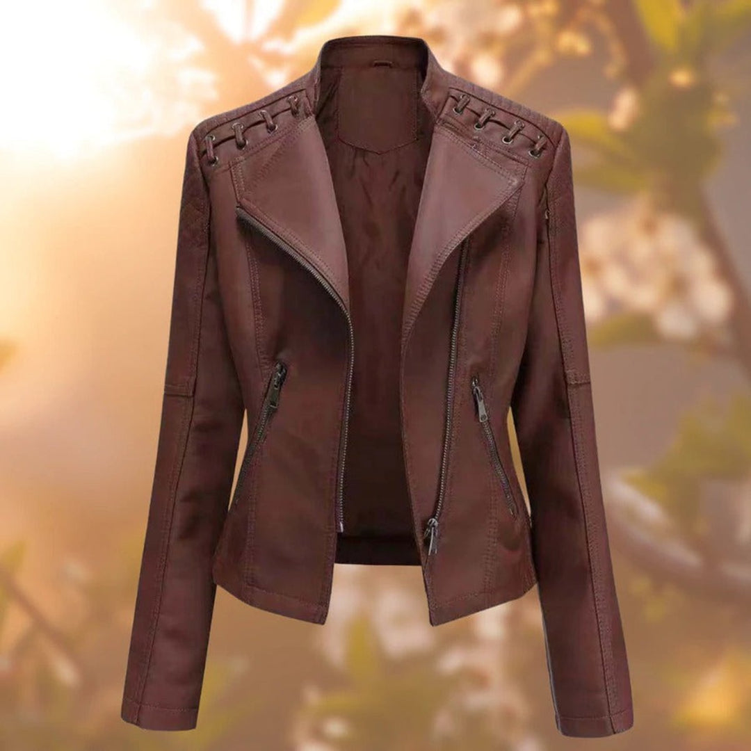 Valentina | Veste zippée élégante inspirée du style motard