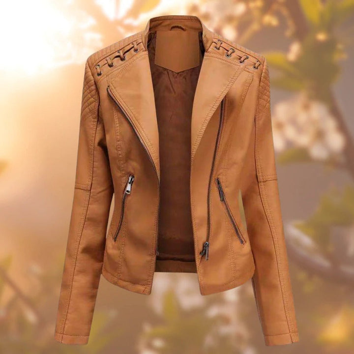 Valentina | Veste zippée élégante inspirée du style motard