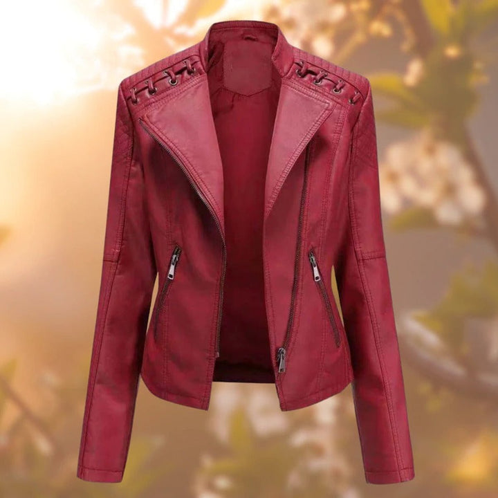 Valentina | Veste zippée élégante inspirée du style motard