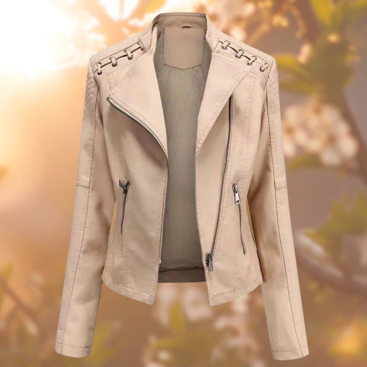 Valentina | Veste zippée élégante inspirée du style motard