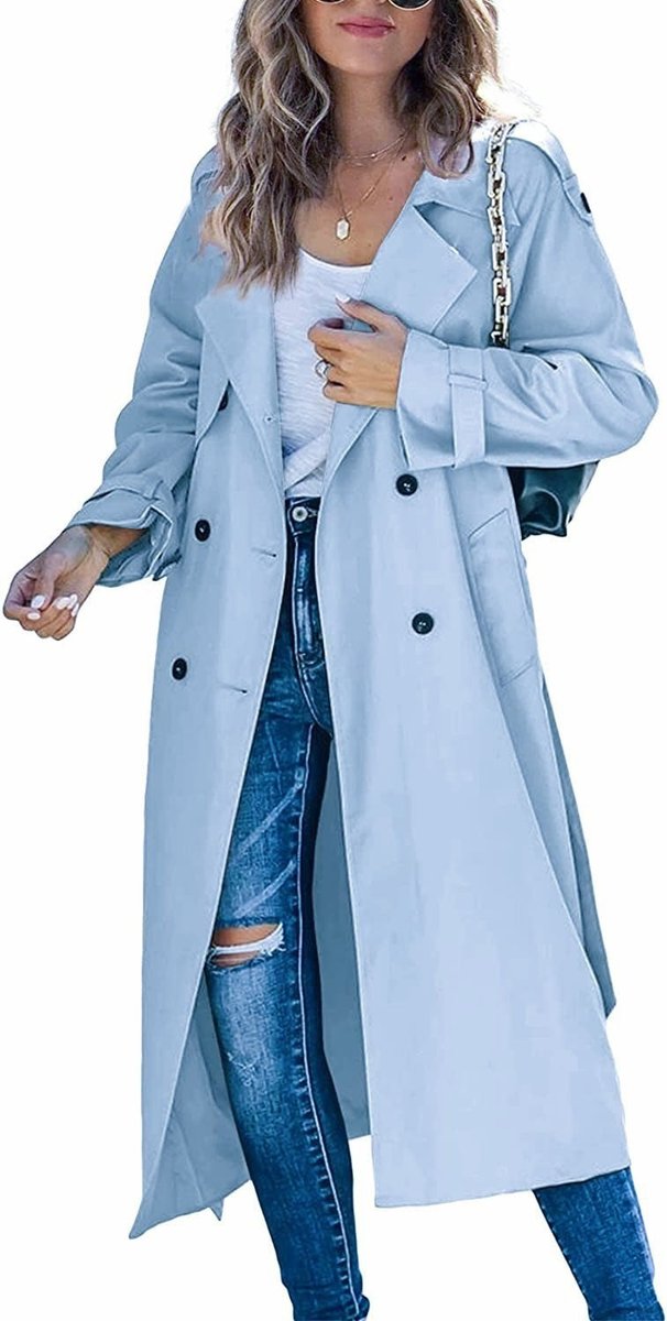 Juliet | Trench-coat long croisé avec ceinture