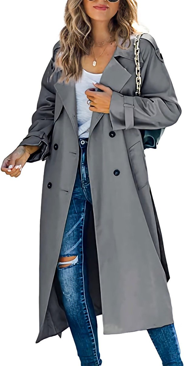 Juliet | Trench-coat long croisé avec ceinture