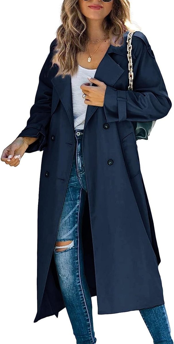Juliet | Trench-coat long croisé avec ceinture