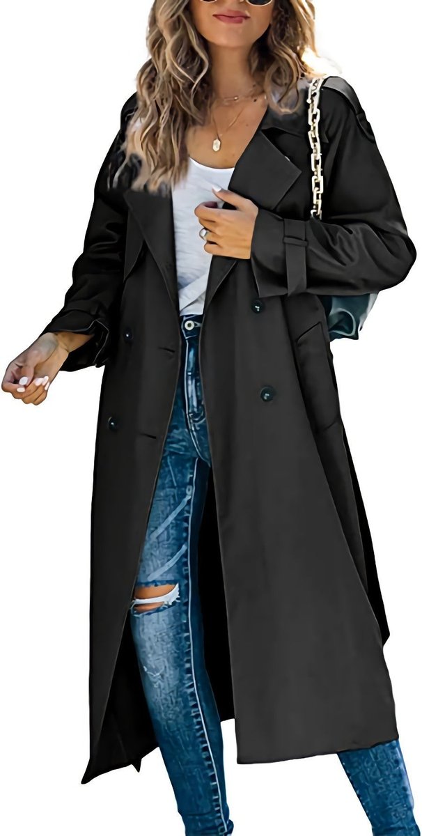 Juliet | Trench-coat long croisé avec ceinture
