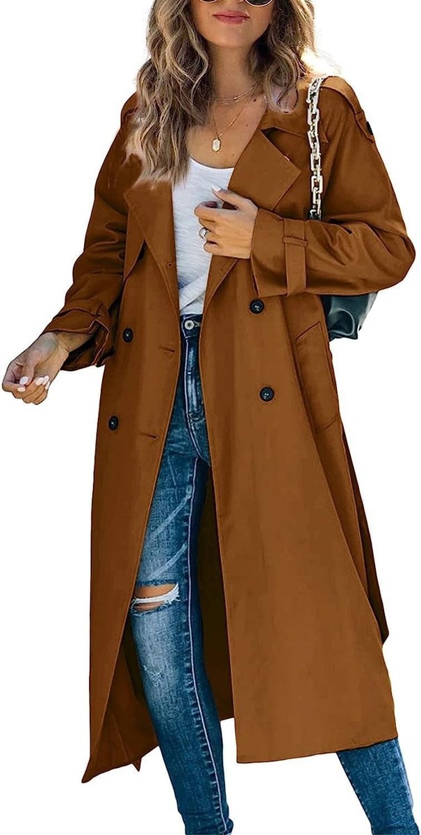 Juliet | Trench-coat long croisé avec ceinture