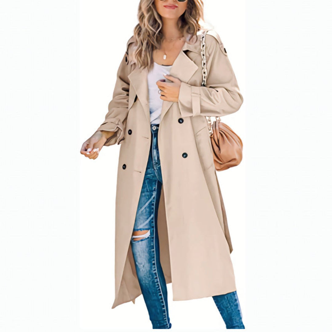 Juliet | Trench-coat long croisé avec ceinture