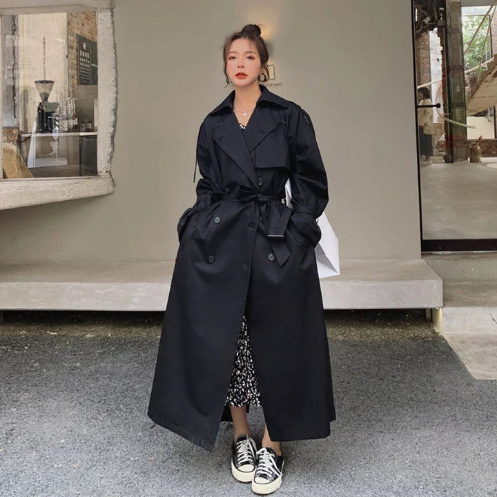 Lena | Trench-coat long oversize luxueux à double boutonnage