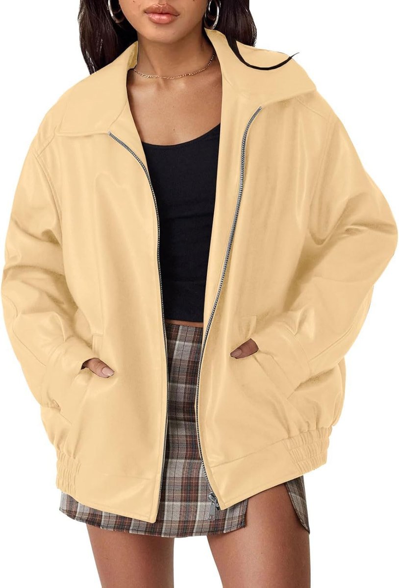 Nicola | Blouson bomber zippé à coupe décontractée