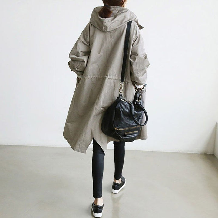 Maisie | Manteau oversize douillet à capuche et fermeture boutonnée sur le devant