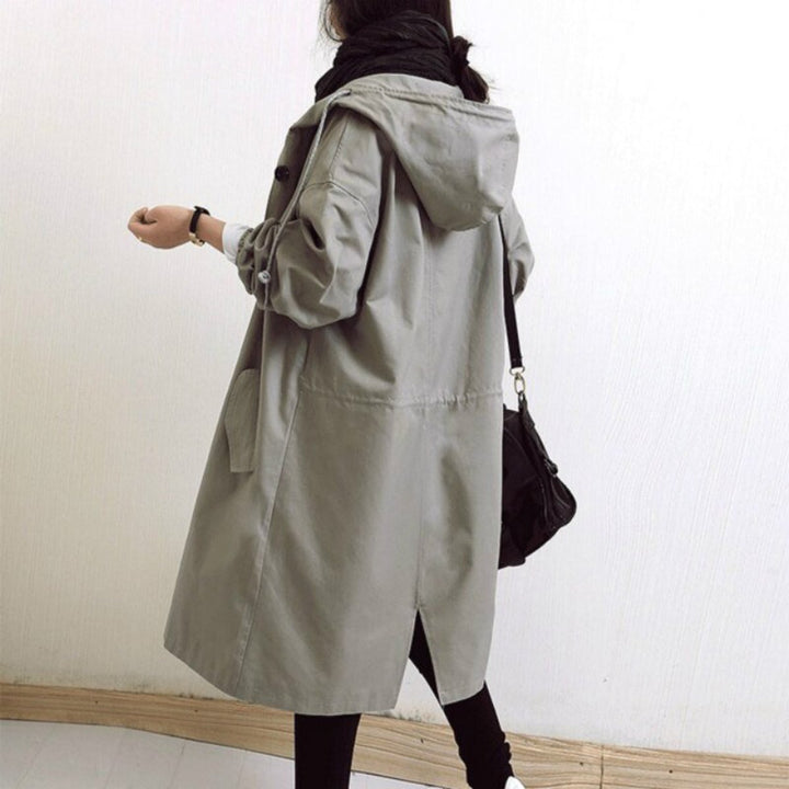 Maisie | Manteau oversize douillet à capuche et fermeture boutonnée sur le devant
