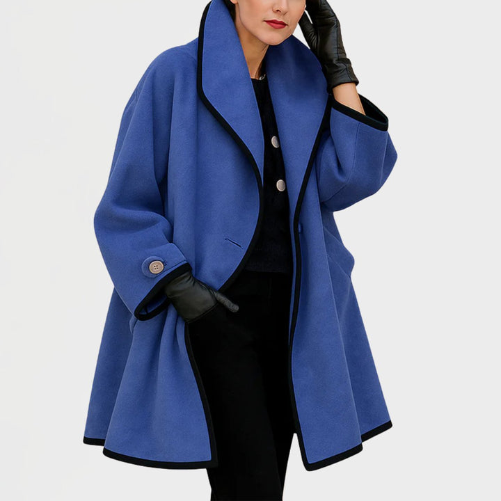 Flora | Manteau oversize avec bordure contrastante