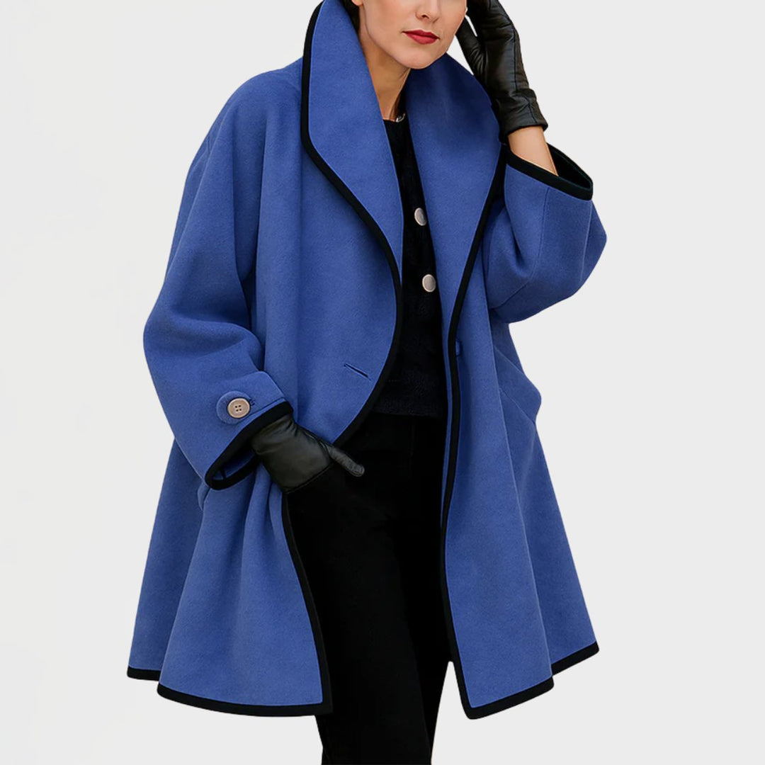 Flora | Manteau oversize avec bordure contrastante
