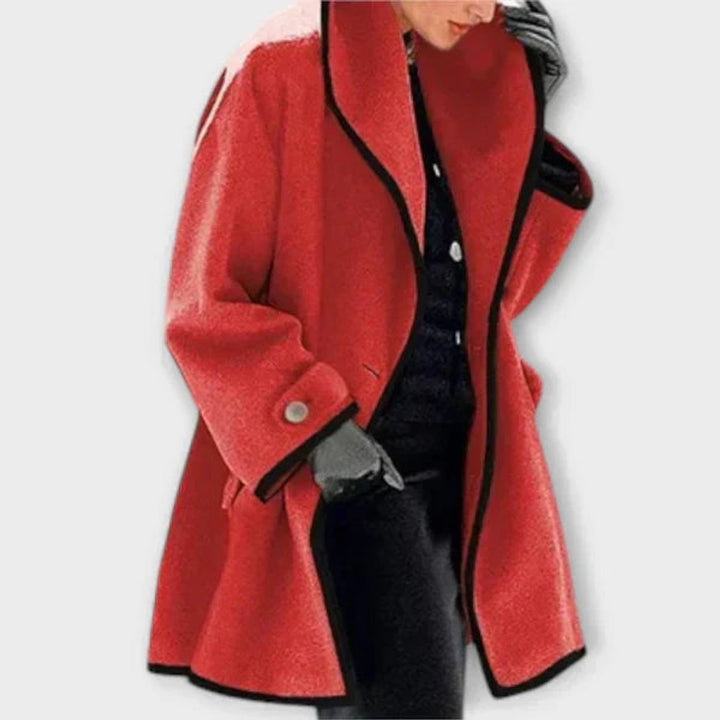 Flora | Manteau oversize avec bordure contrastante