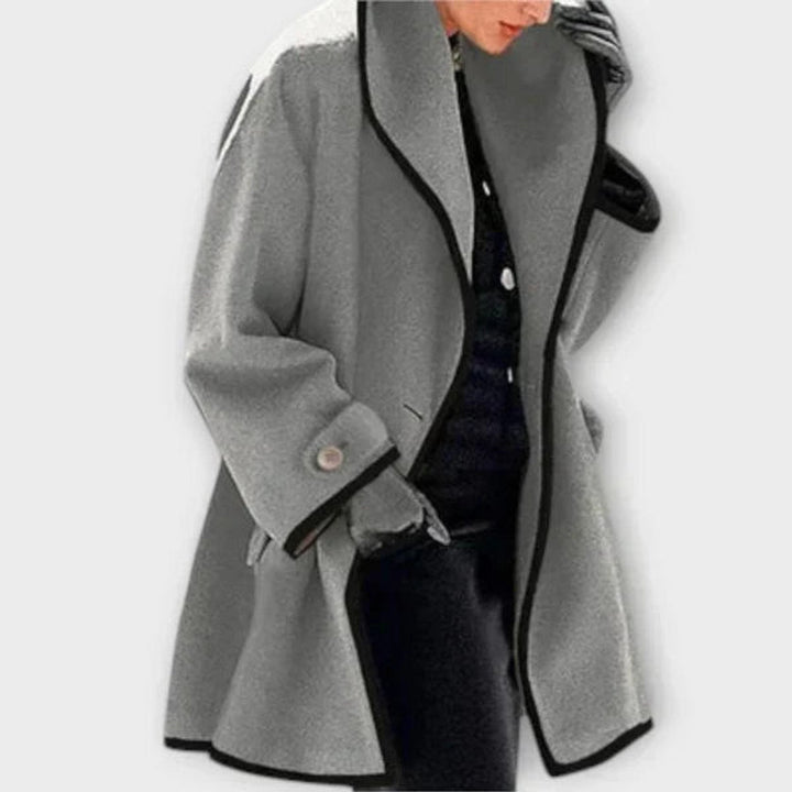 Flora | Manteau oversize avec bordure contrastante
