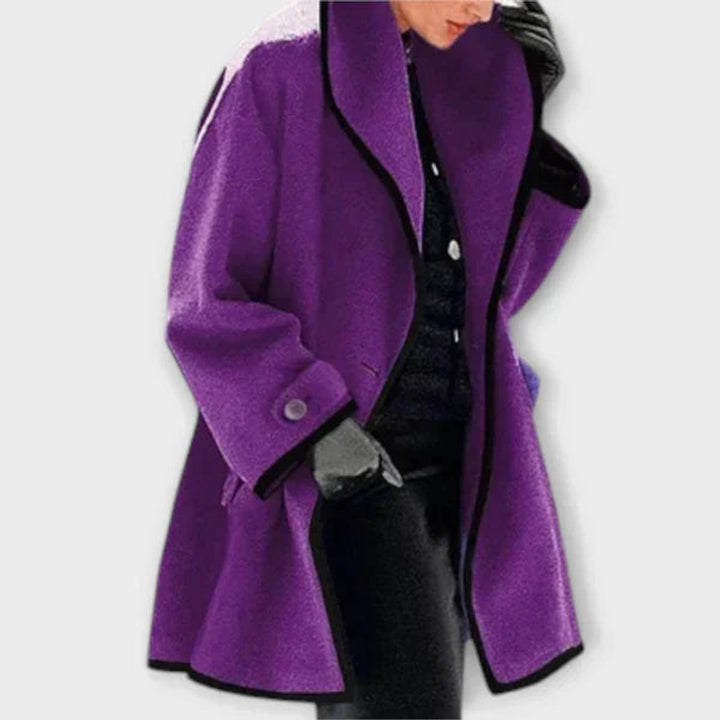 Flora | Manteau oversize avec bordure contrastante