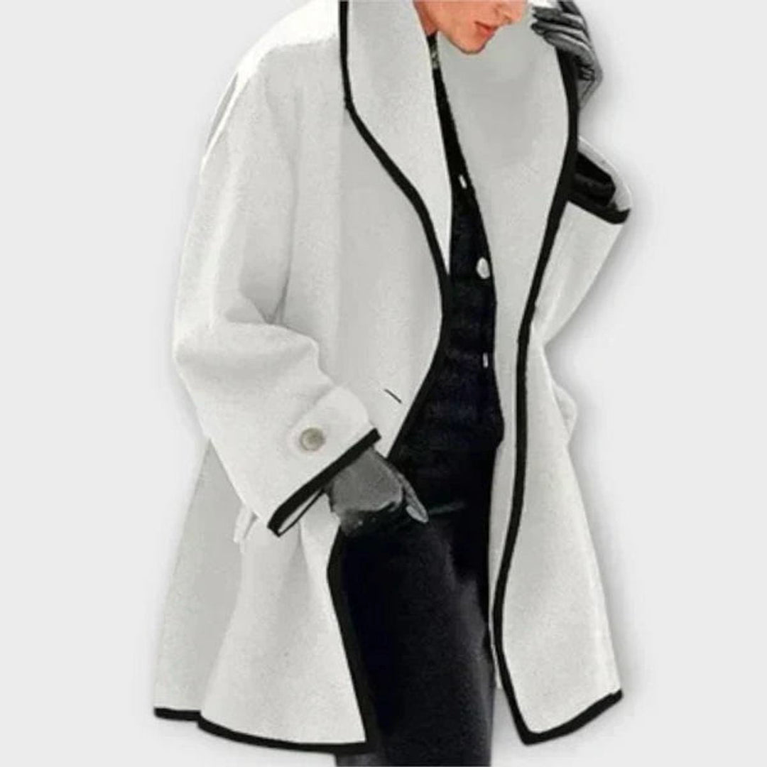Flora | Manteau oversize avec bordure contrastante