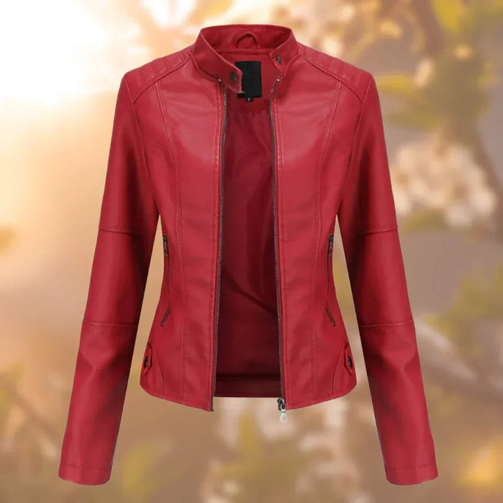 Larissa | Veste de motard élégante et ajustée à fermeture éclair pour femme