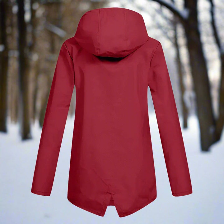 Lorraine | Veste de pluie imperméable élégante à capuche et coupe longue